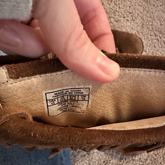 Kids Ralph Lauren Fringe Suede Boots - Brown - Picture 3 of 3